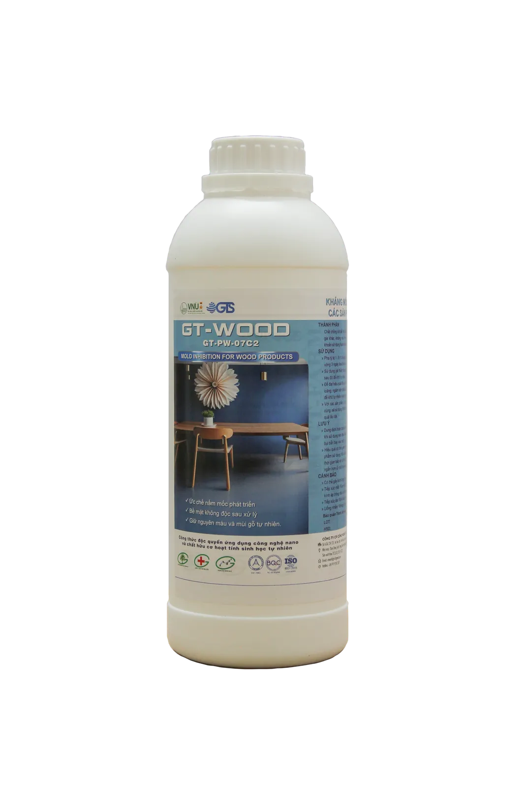 DUNG DỊCH KHÁNG MỐC, KHỬ KHUẨN CHO CÁC VẬT LIỆU TỪ GỖ - GT WOOD