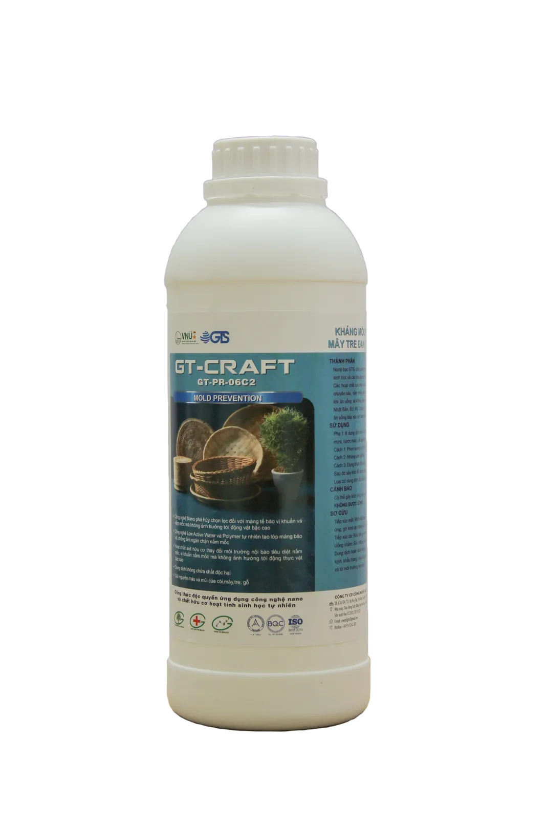 DUNG DỊCH KHÁNG MỐC, KHỬ KHUẨN CHO VẬT LIỆU MÂY,TRE,ĐAN - GT CRAFT